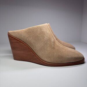 Joie Womens Breana Mules Shoes Wedge Heel Suede Slip On Size 9.5B